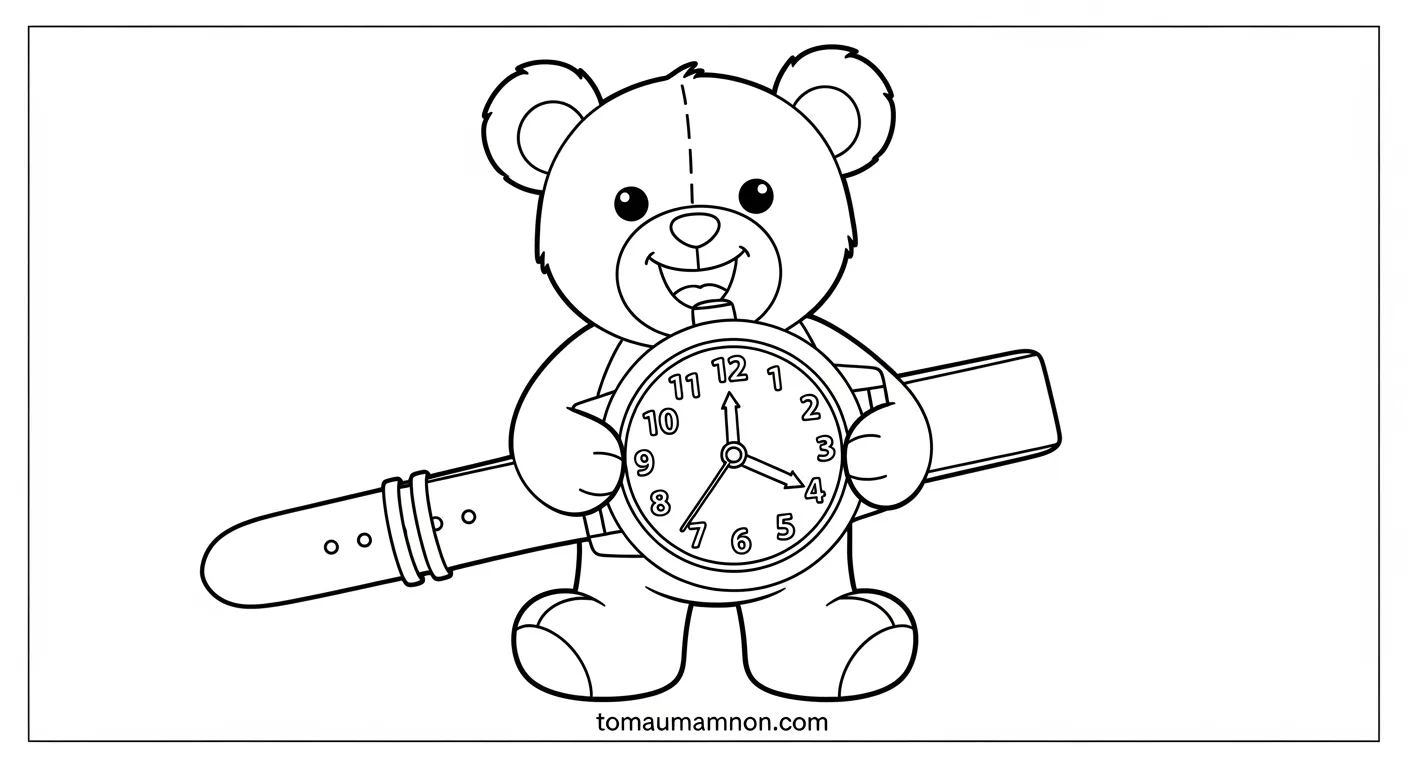 Tô Màu Đồng Hồ Đồng hồ tròn sắc màu