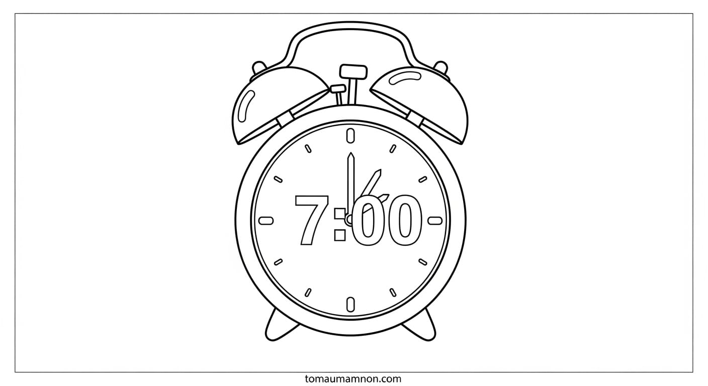 Tranh tô đồng hồ đơn giản