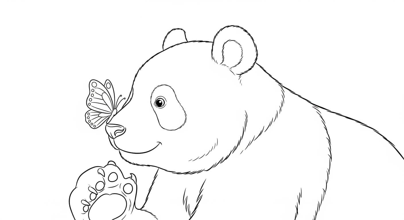 Tô Màu Gấu Trúc Gấu trúc con