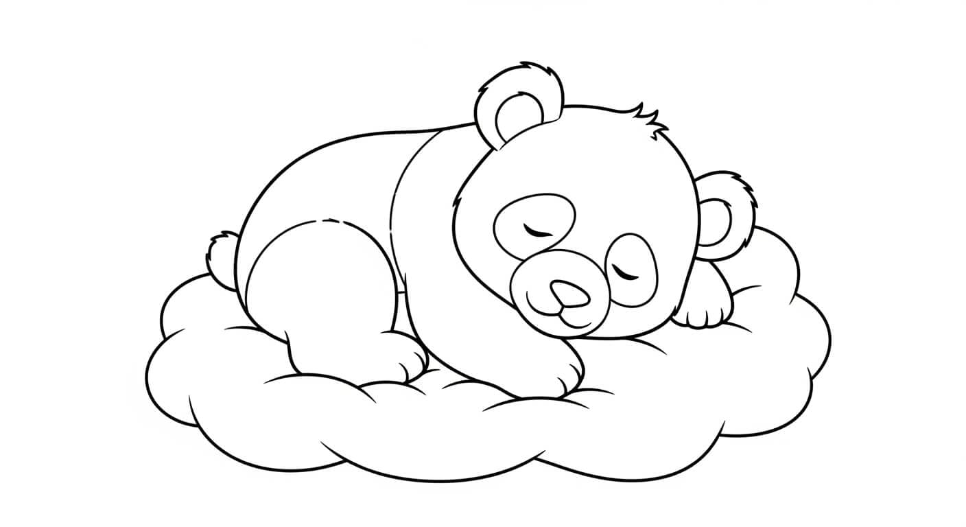 Tô Màu Gấu Trúc Gấu trúc thân thiện