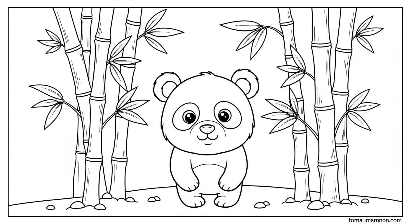 Tô Màu Gấu Trúc Gấu trúc nô đùa