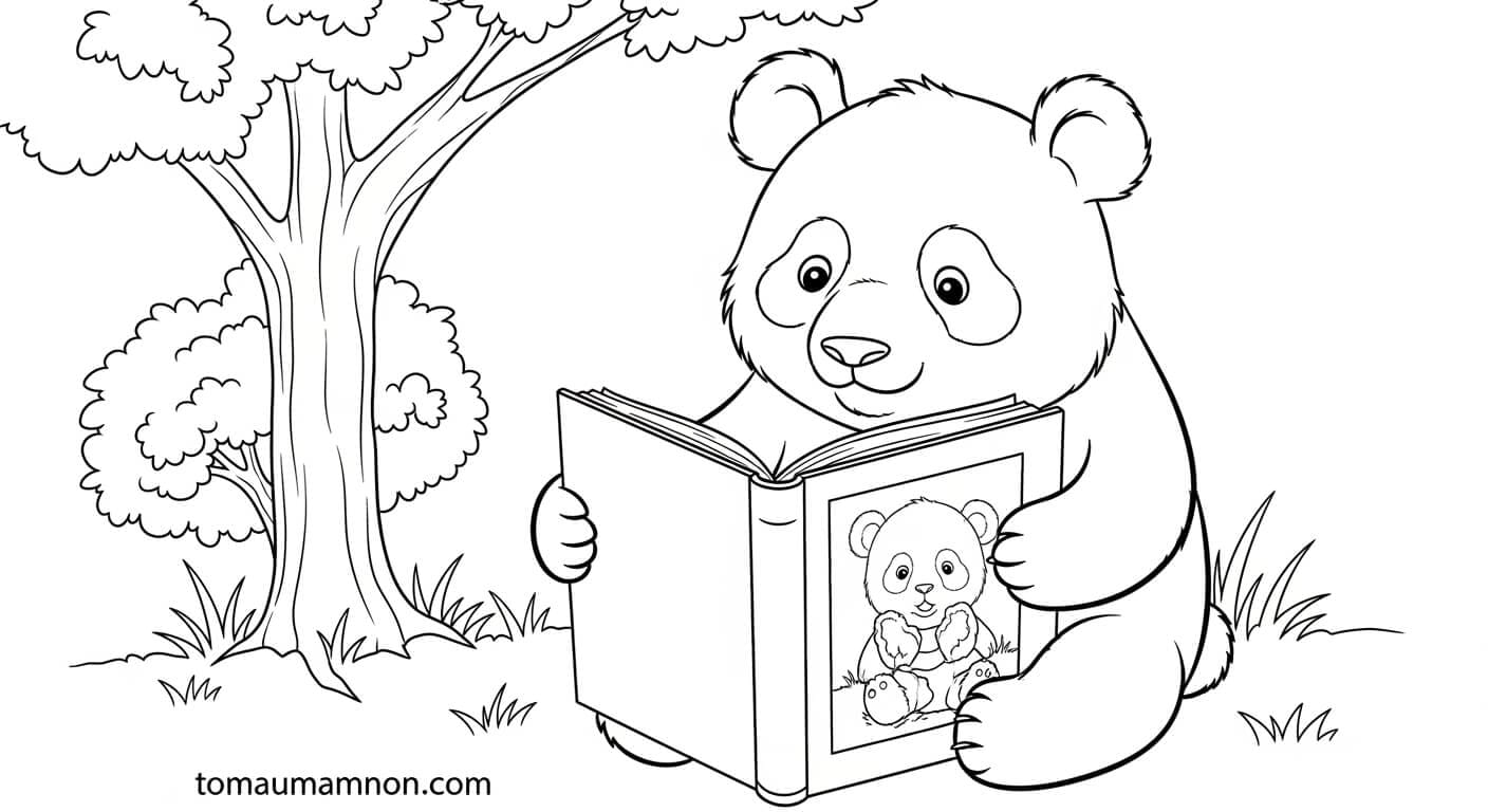 Tô Màu Gấu Trúc Gấu trúc ngủ