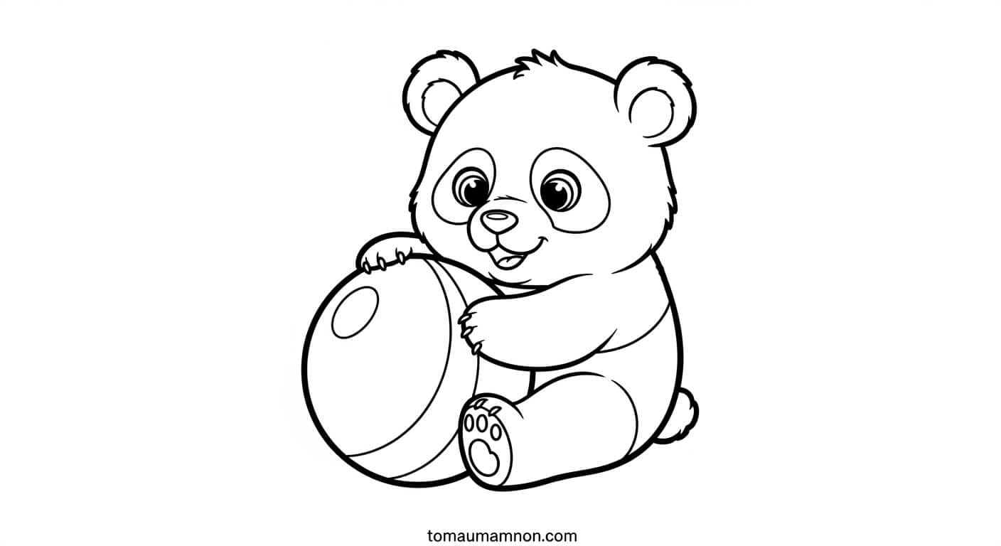 Tô Màu Gấu Trúc Gấu trúc dễ thương