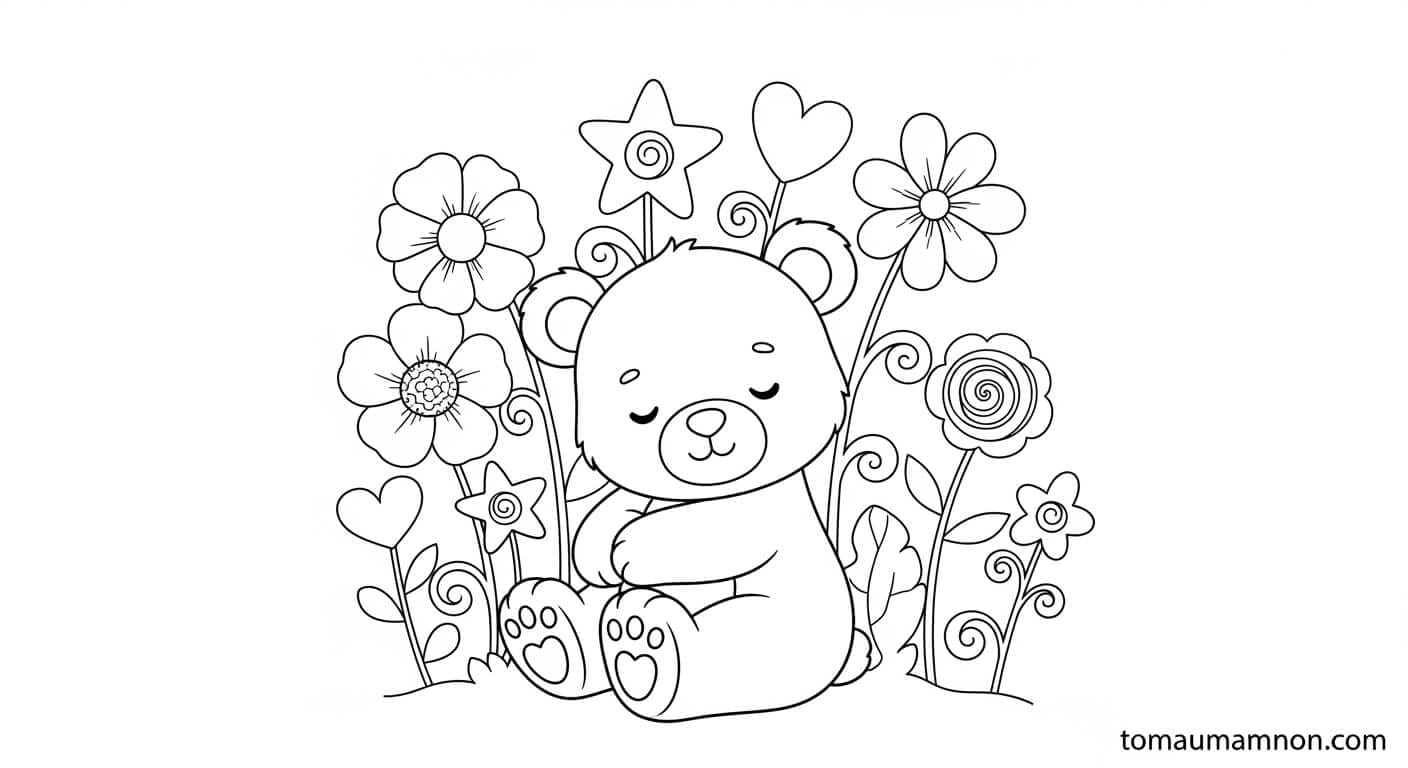 Gấu dễ thương dưới ánh mặt trời