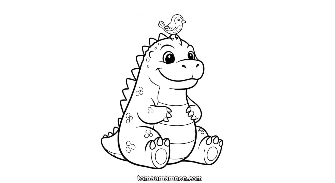 Tô Màu Godzilla godzilla đứng trên đỉnh núi