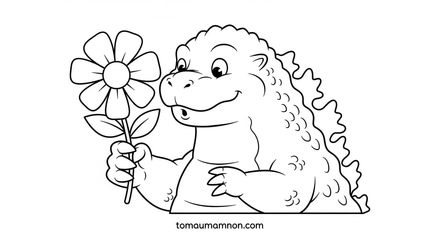 Tô Màu Godzilla godzilla đi bộ