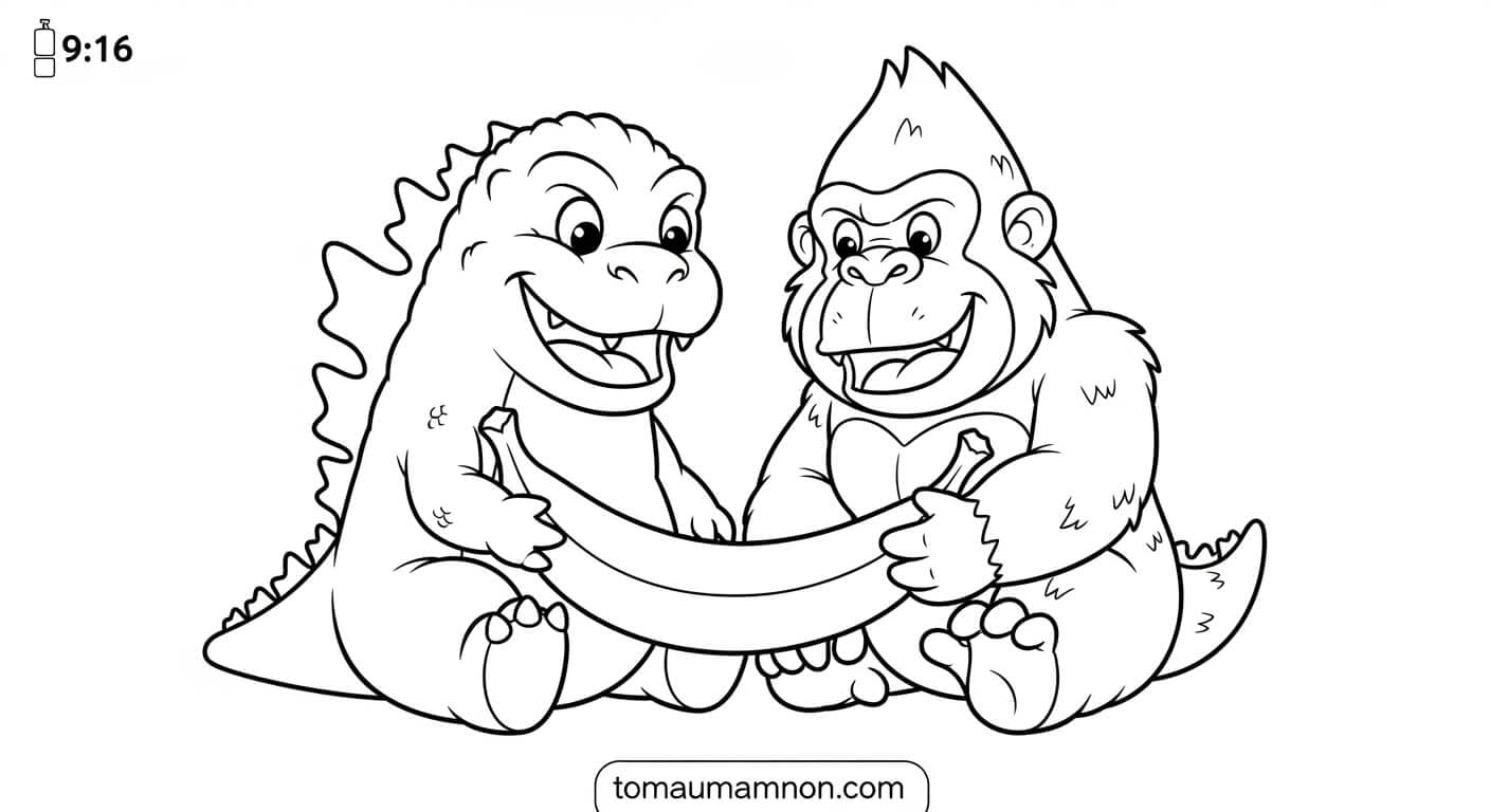 Tô Màu Godzilla godzilla trên mặt nước