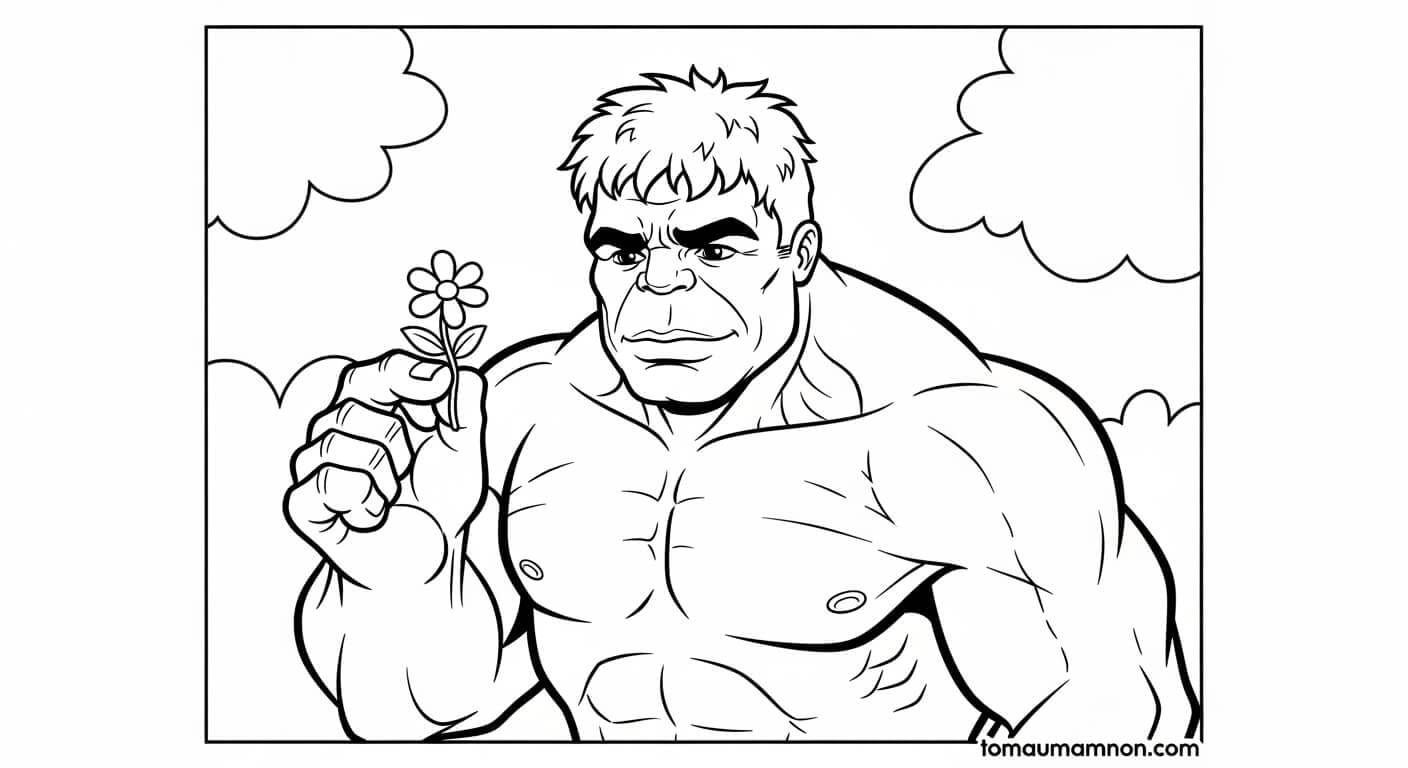 Tô Màu Hulk Khổng lồ xanh nắm đấm