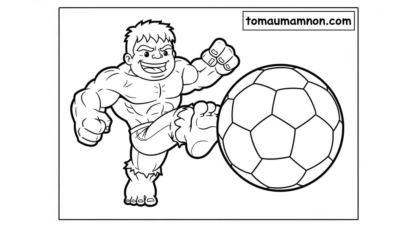 Tô Màu Hulk Hulk thể hiện sức mạnh