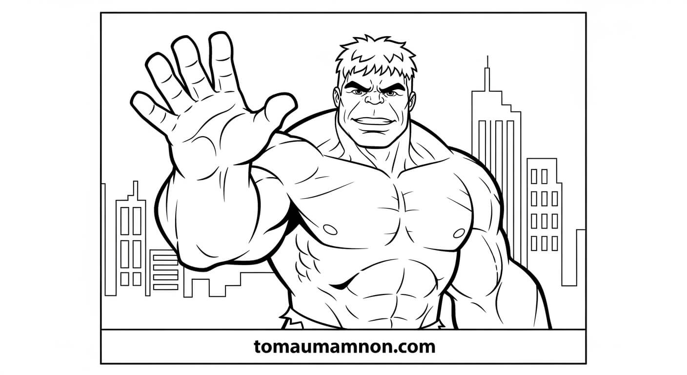 Tô Màu Hulk Khổng lồ xanh tức giận