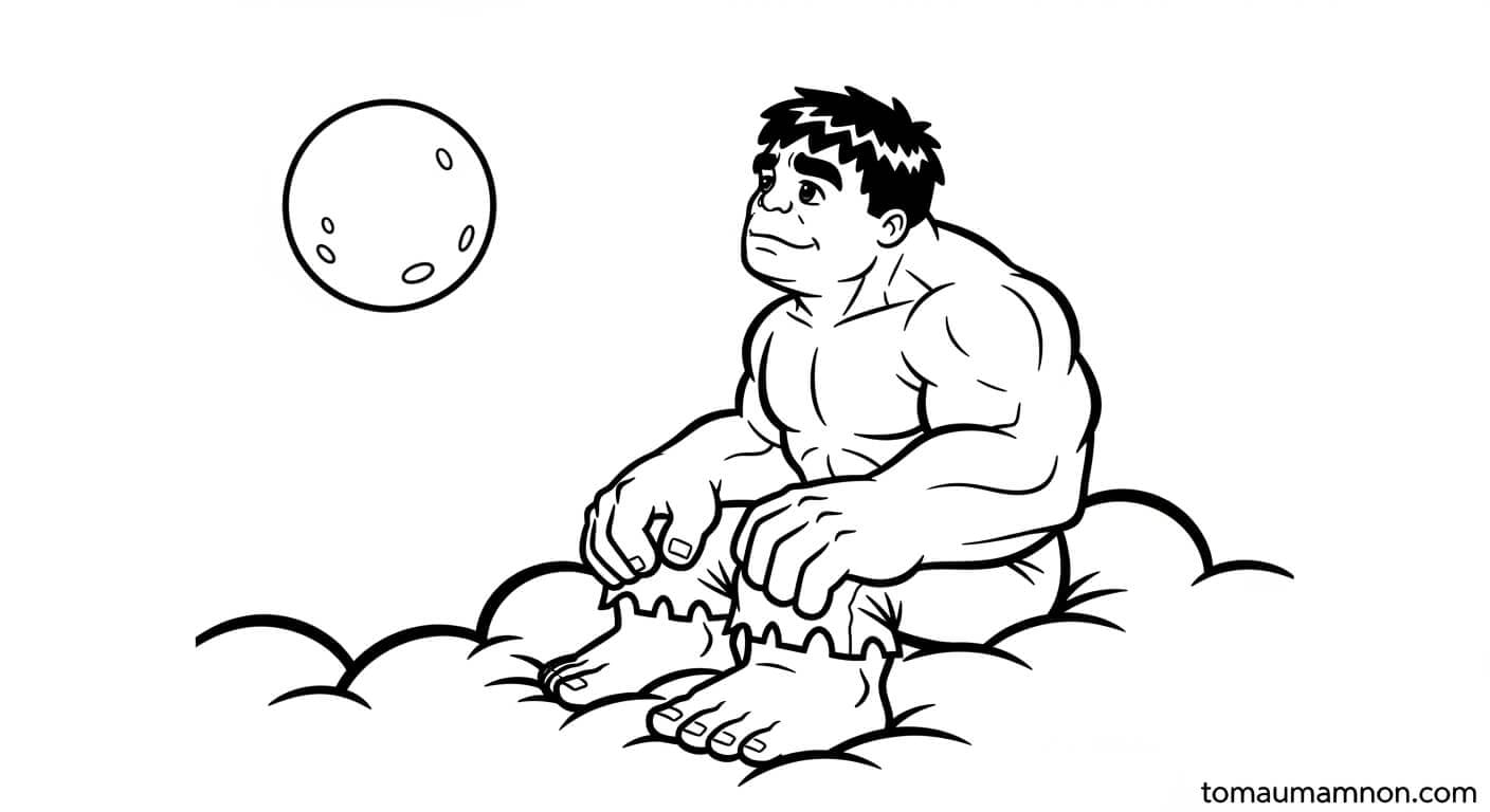 Tô Màu Hulk Hulk đang đứng