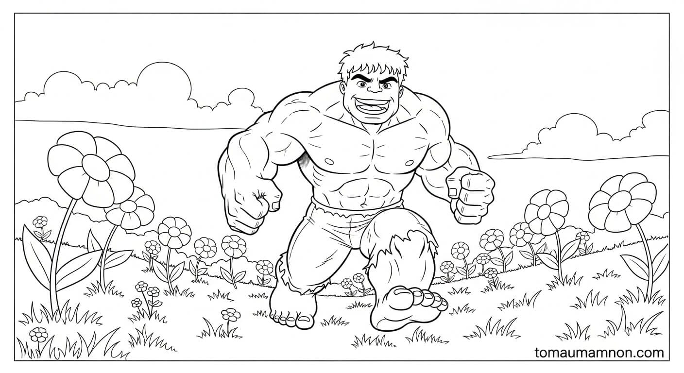 Tô Màu Hulk Hulk đang nhe răng