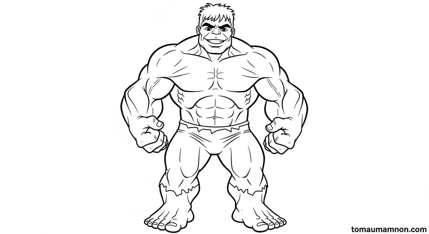 Tô Màu Hulk Hình Hulk đang chạy