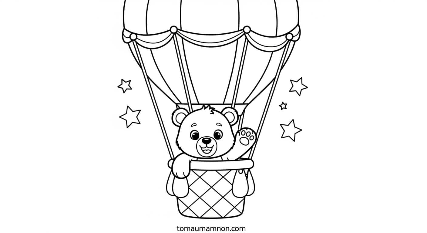 Tô Màu Khinh Khí Cầu Hình khinh khí cầu 2