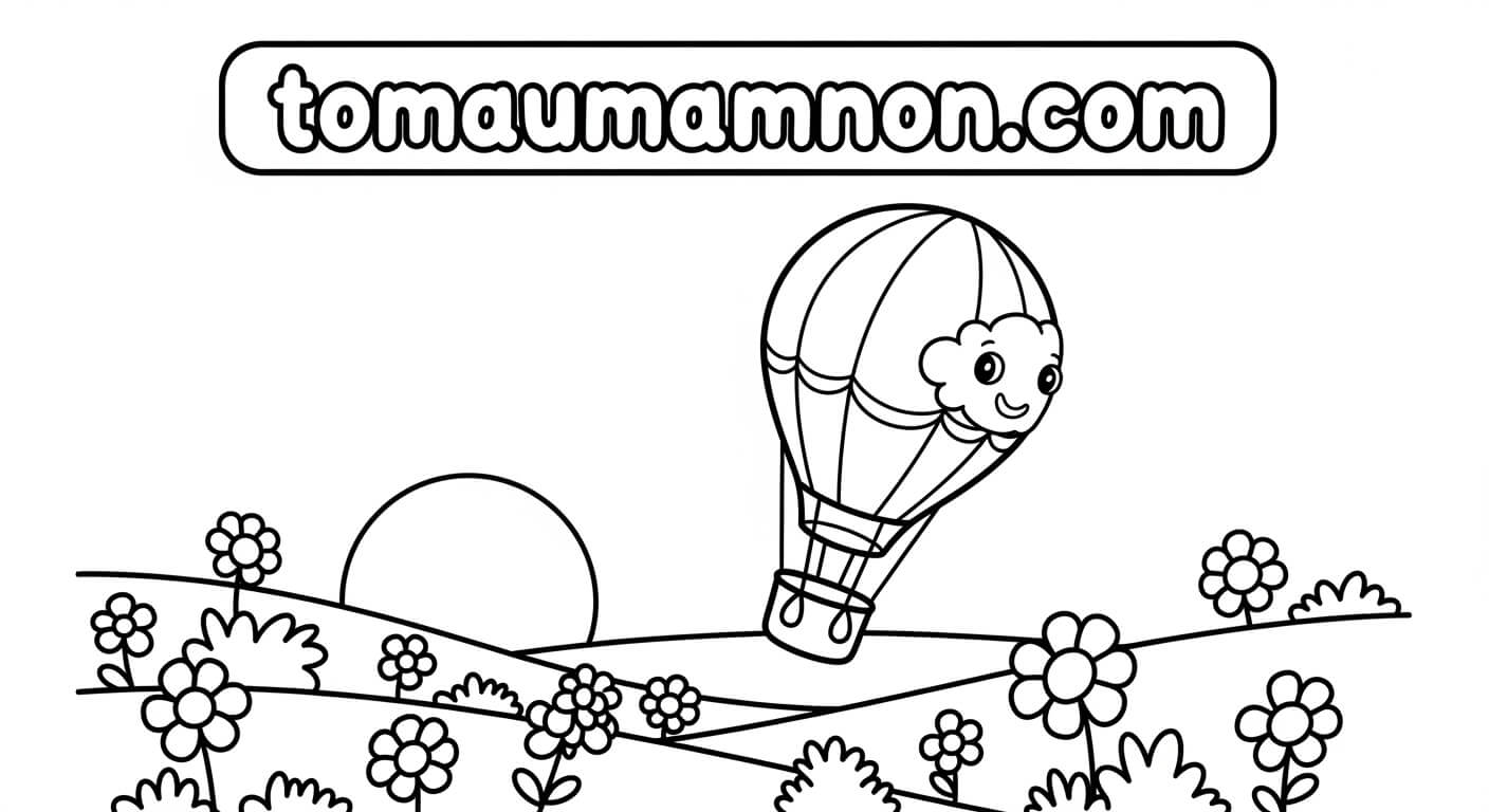 Tô Màu Khinh Khí Cầu Hình khinh khí cầu 7