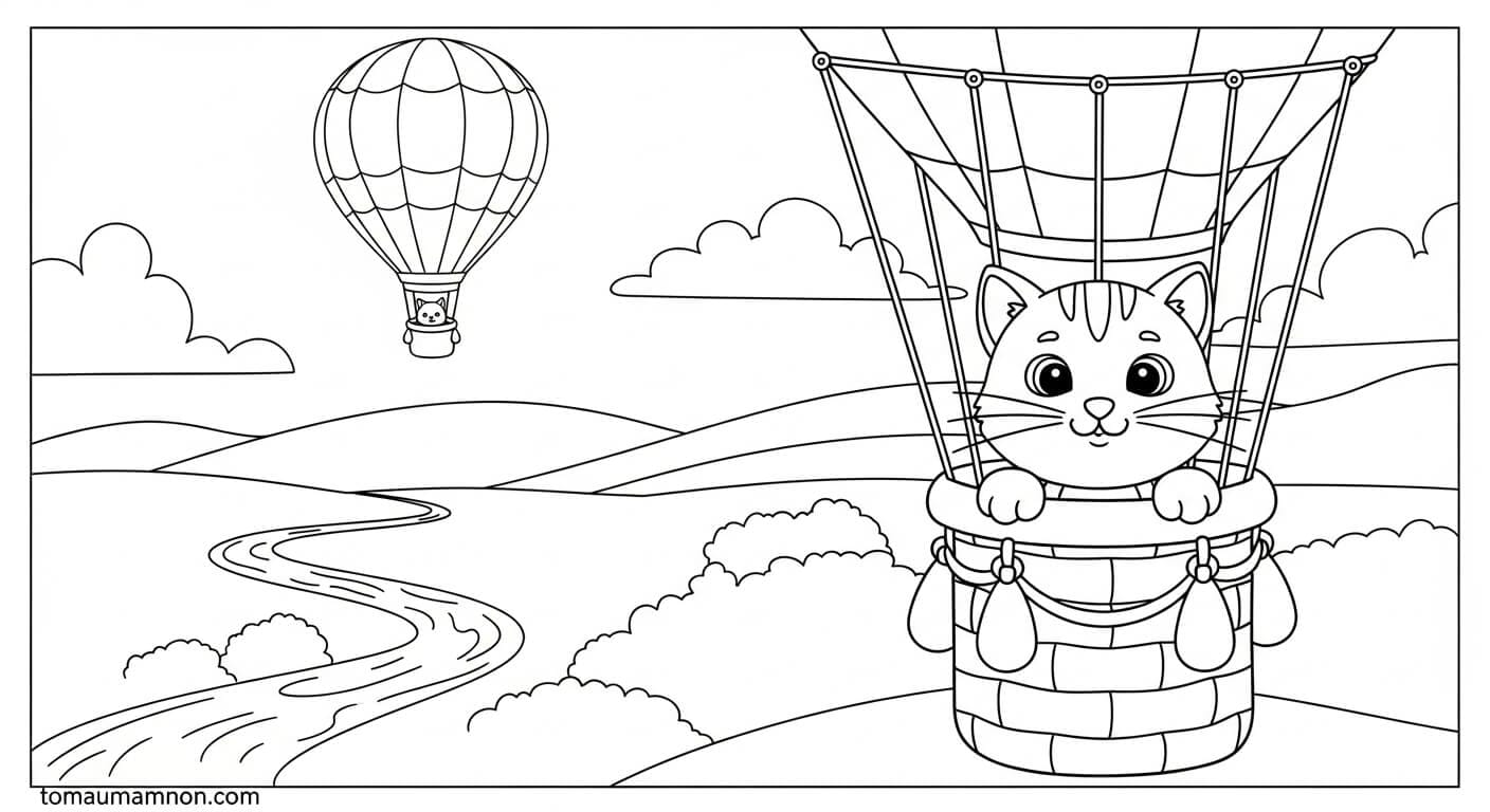 Tô Màu Khinh Khí Cầu Hình khinh khí cầu 8