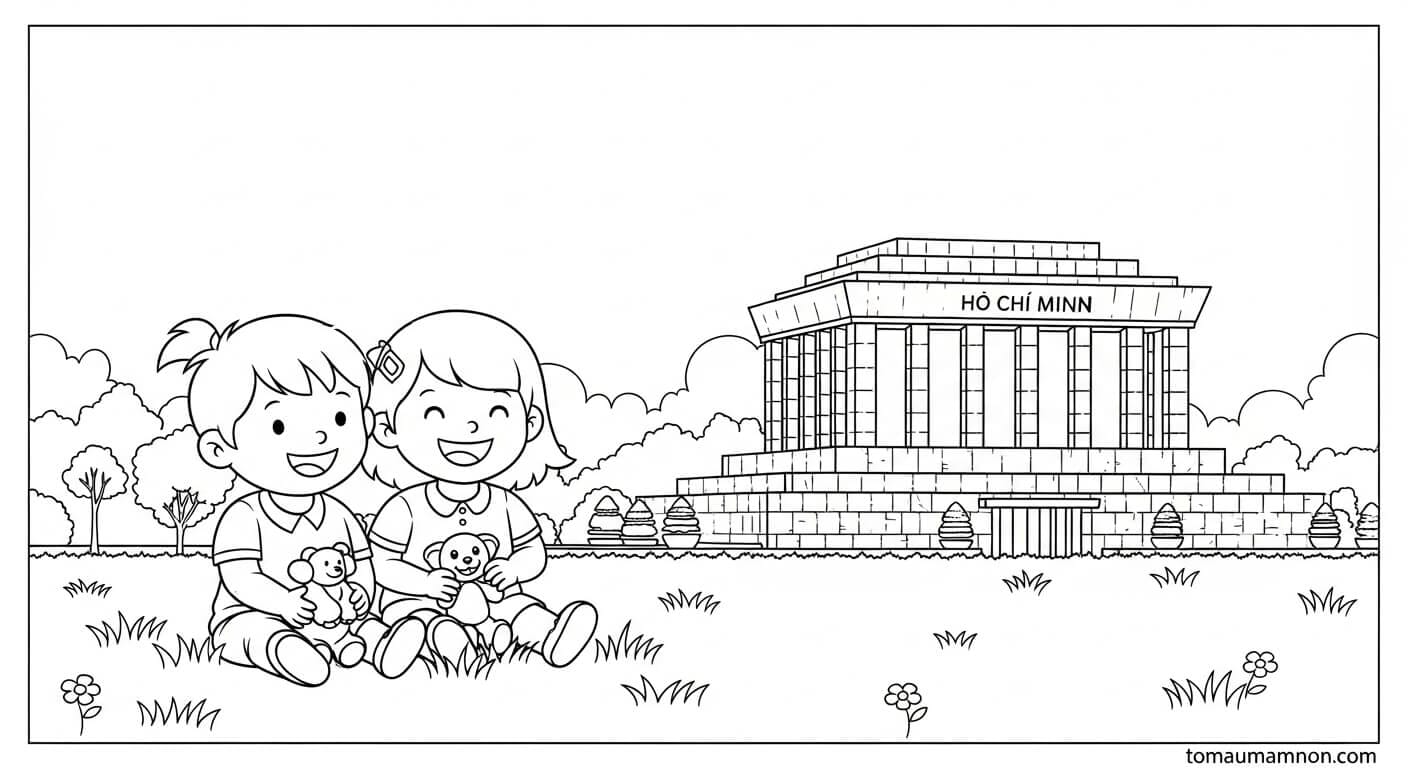 Tô Màu Lăng Bác Bức tranh lăng Bác dành cho bé