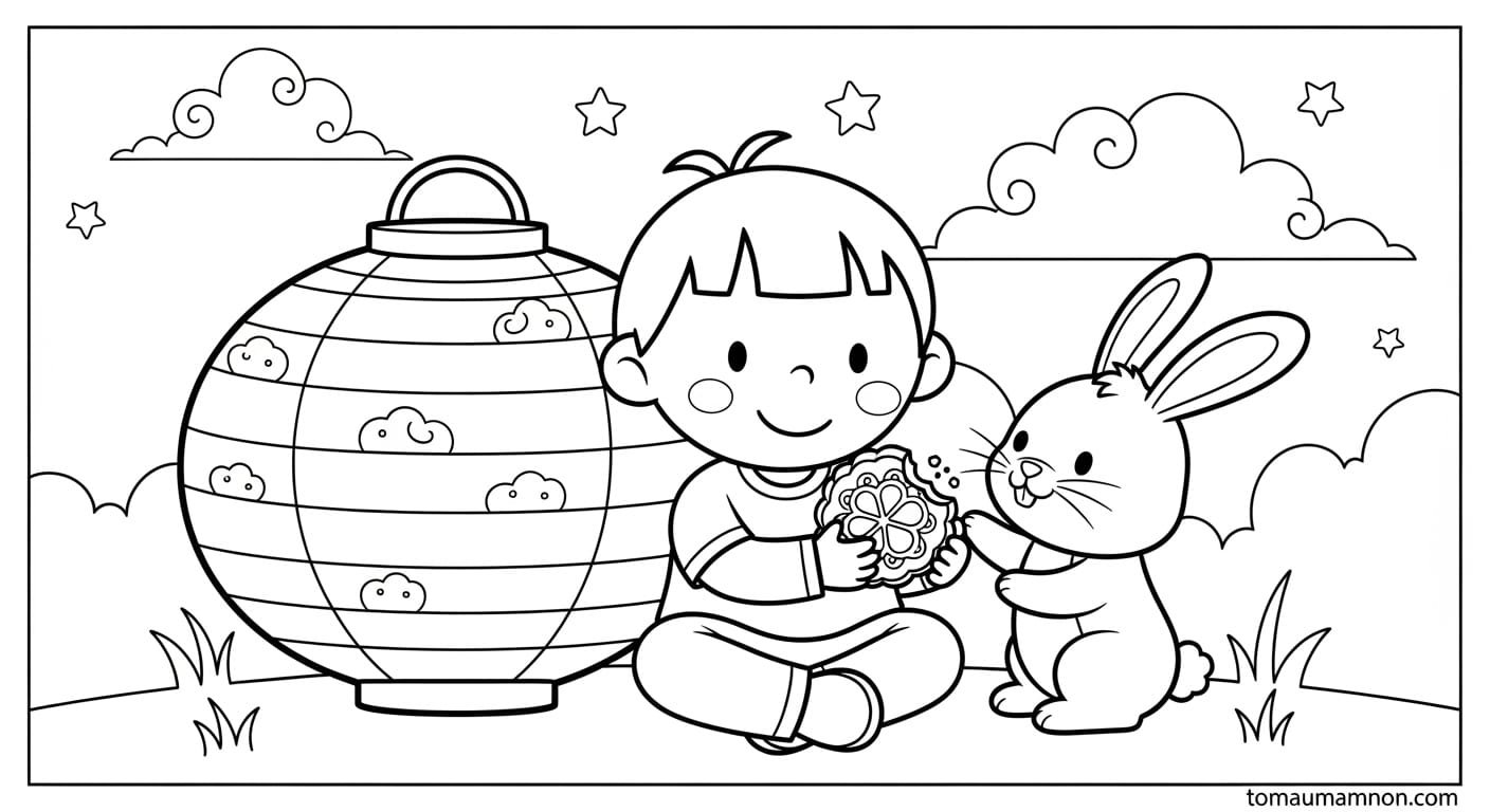 Tô Màu Lồng Đèn lồng đèn nhiều màu