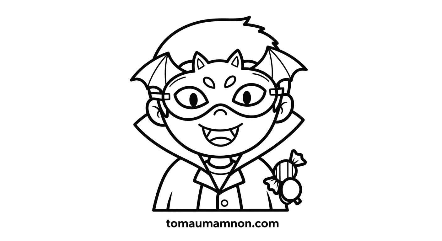 Tô Màu Mặt Nạ Halloween mặt nạ ma cà rồng