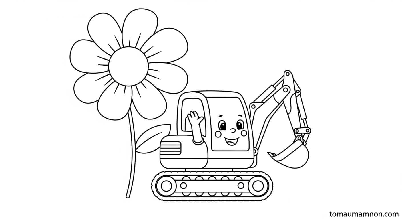 Tô Màu Máy Xúc máy xúc 2