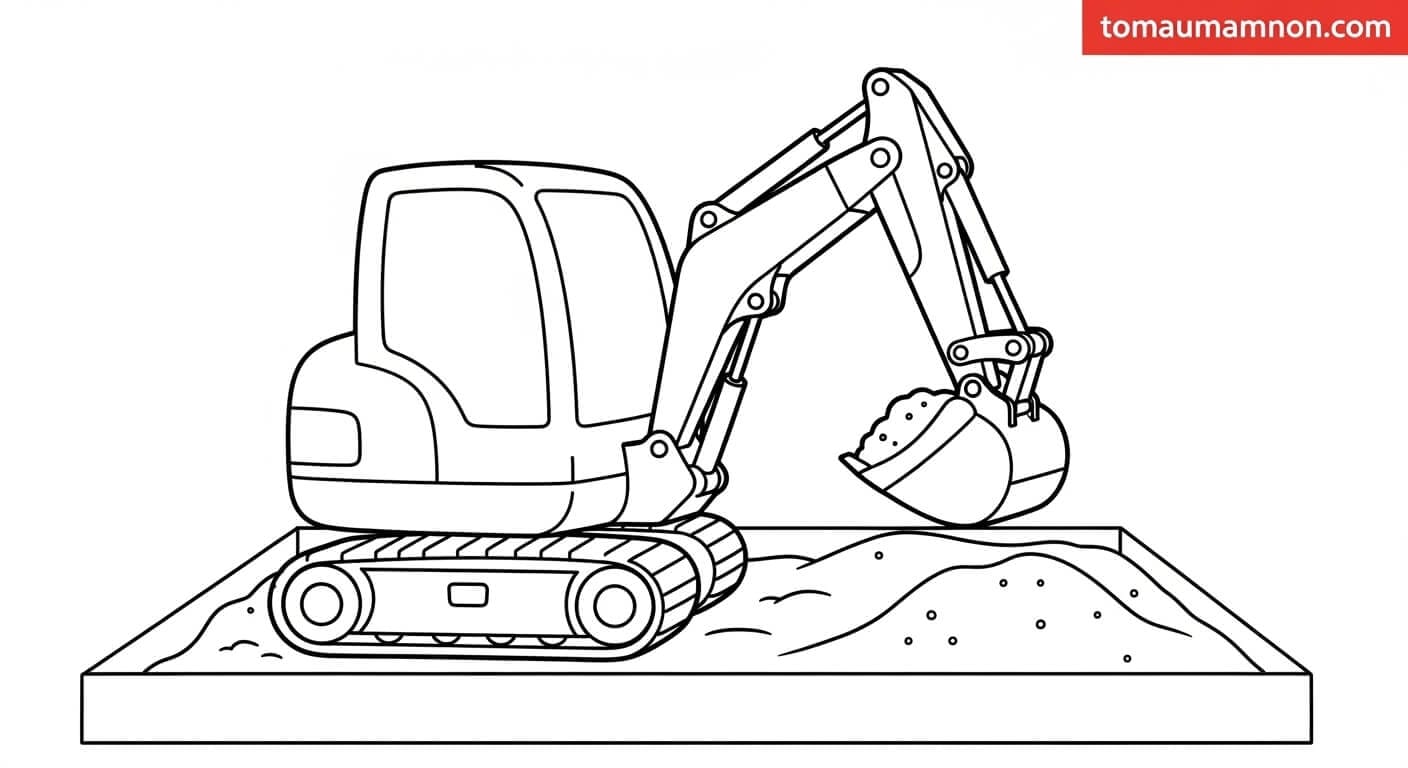 Tô Màu Máy Xúc máy xúc tô màu