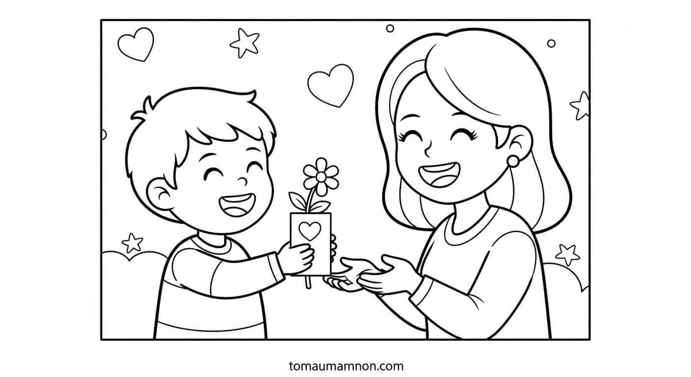 Mẹ và bé cùng nấu ăn