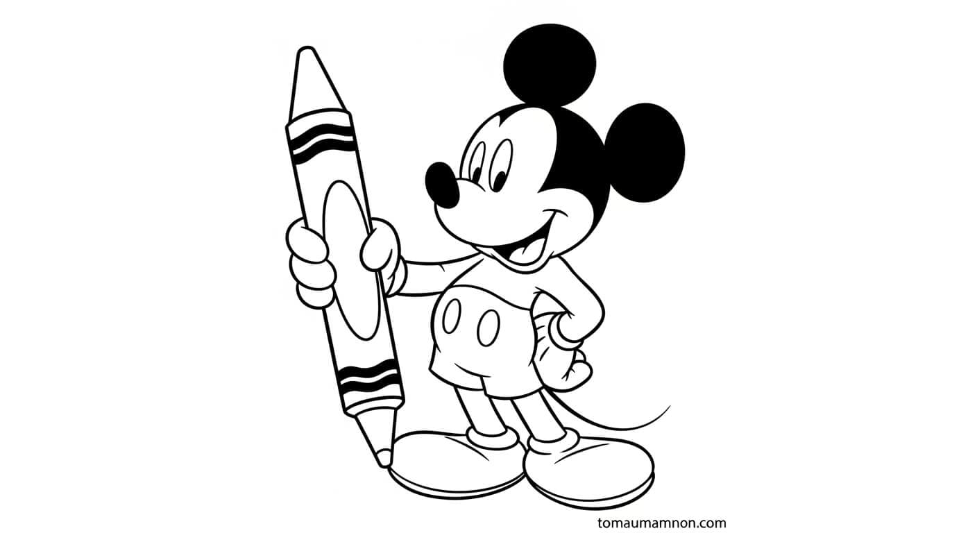 Tô Màu Mickey chuột Mickey đáng yêu