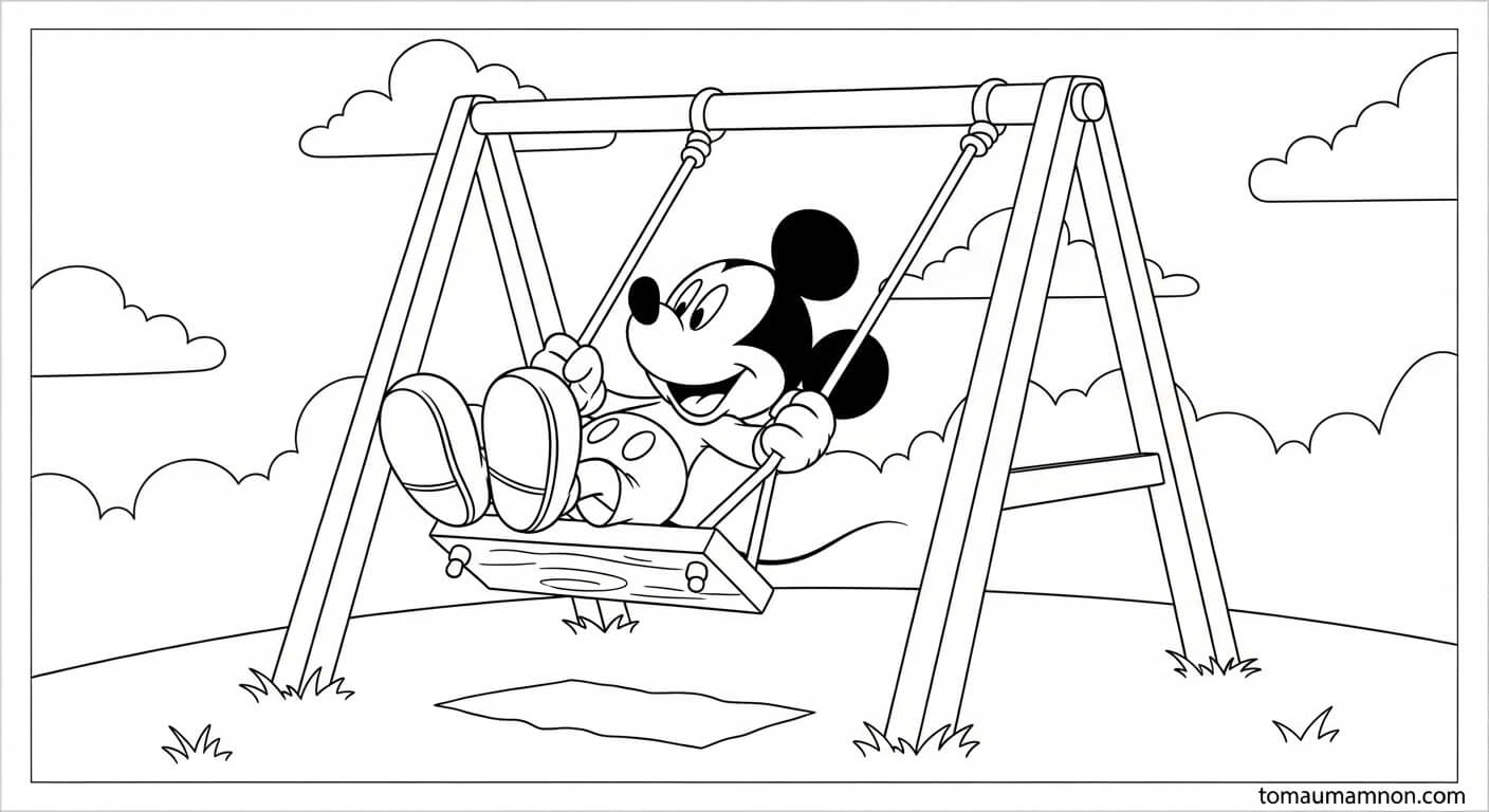 Tô Màu Mickey chuột Mickey và Goofy