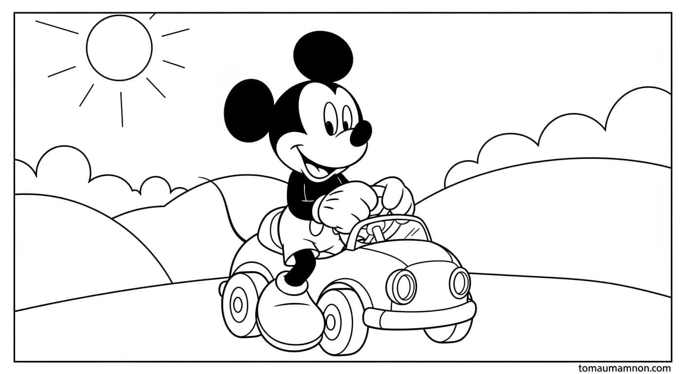 Tô Màu Mickey chuột Mickey phong cách hoạt hình