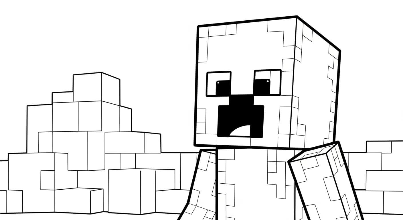 Tô Màu Minecraft Creeper đáng sợ