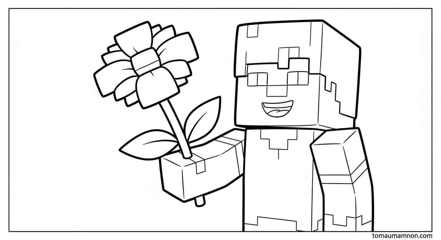 Tô Màu Minecraft Zombie đang tiến tới