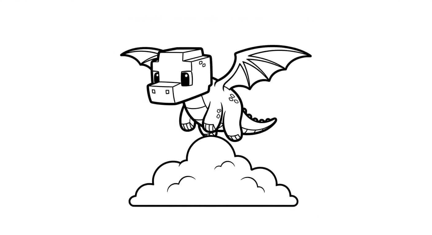 Tô Màu Minecraft Lợn hồng