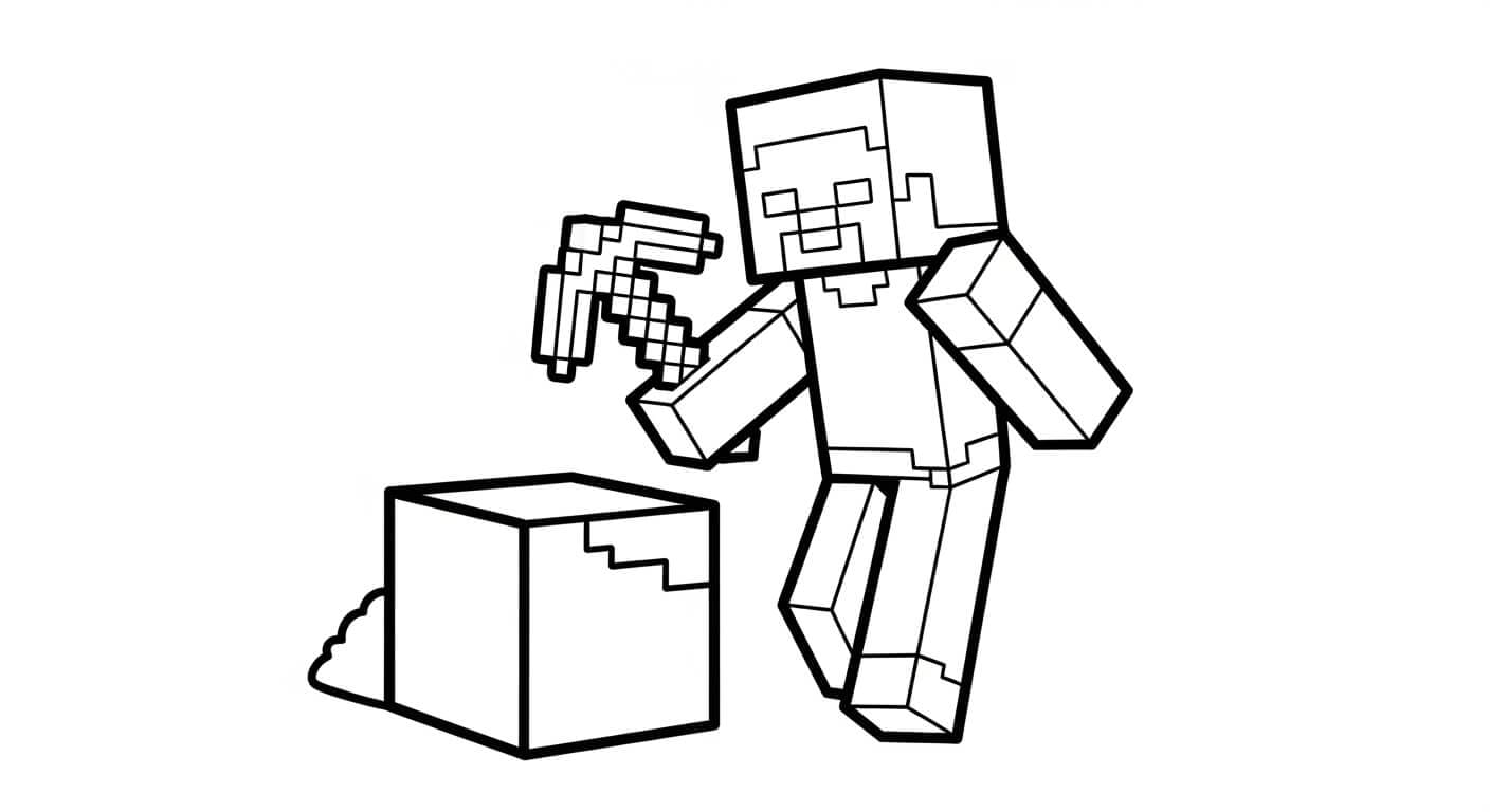 Tô Màu Minecraft Gà mái