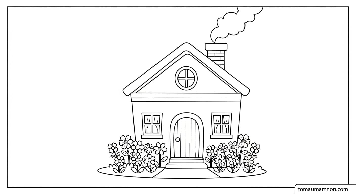 Tô Màu Ngôi Nhà Ngôi nhà đơn giản