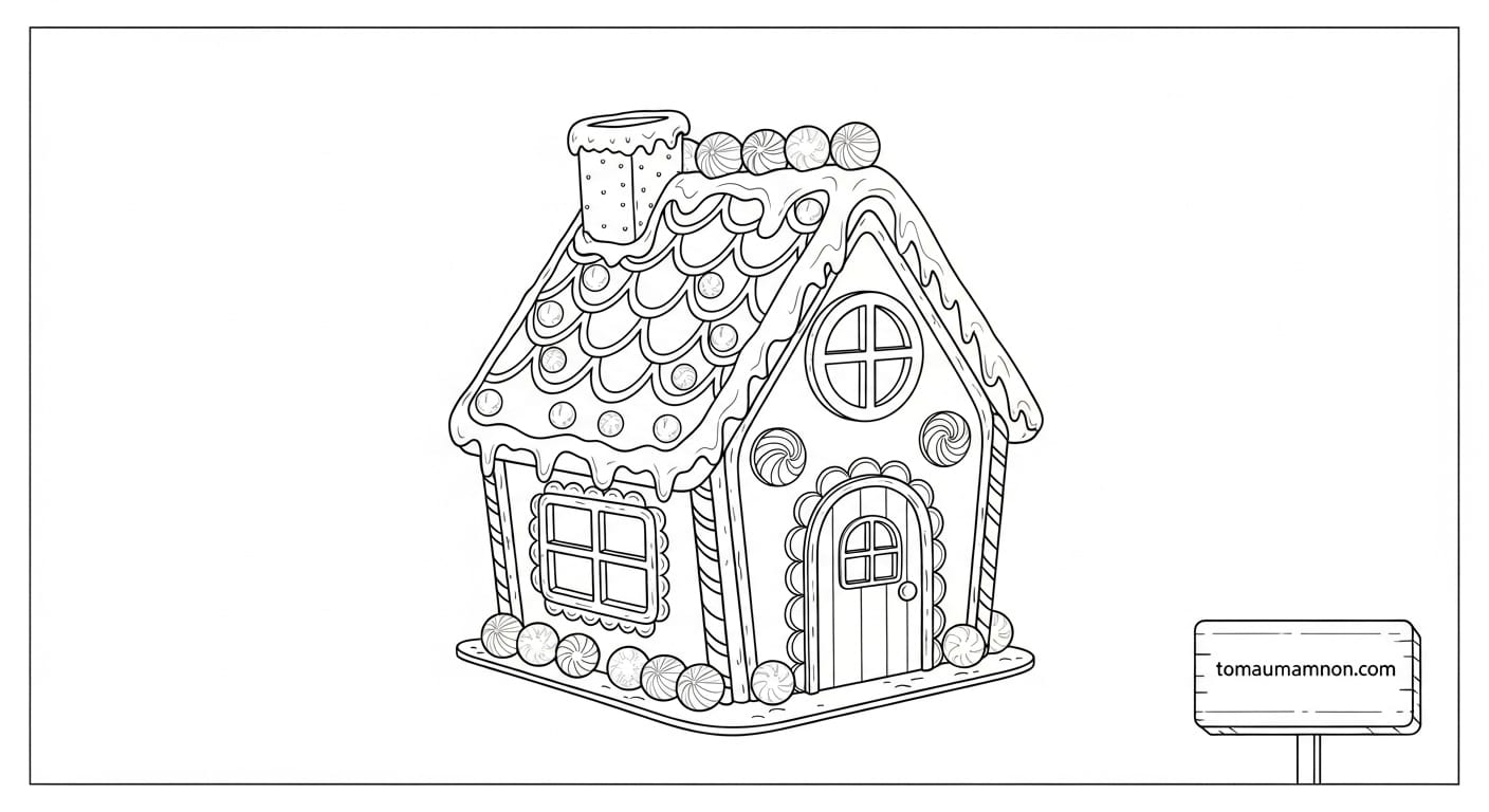 Tô Màu Ngôi Nhà Nhà và vườn cây