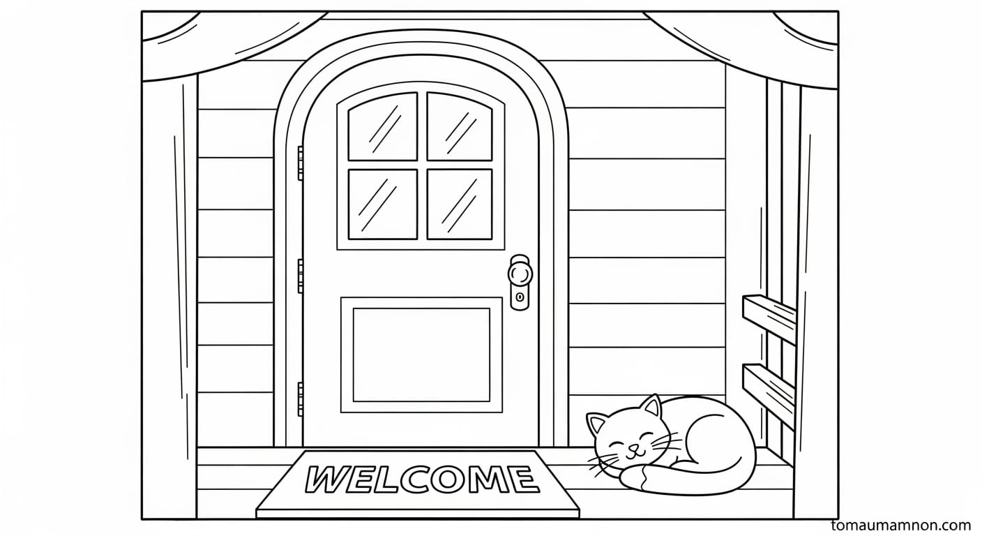 Tô Màu Ngôi Nhà Ngôi nhà trong rừng