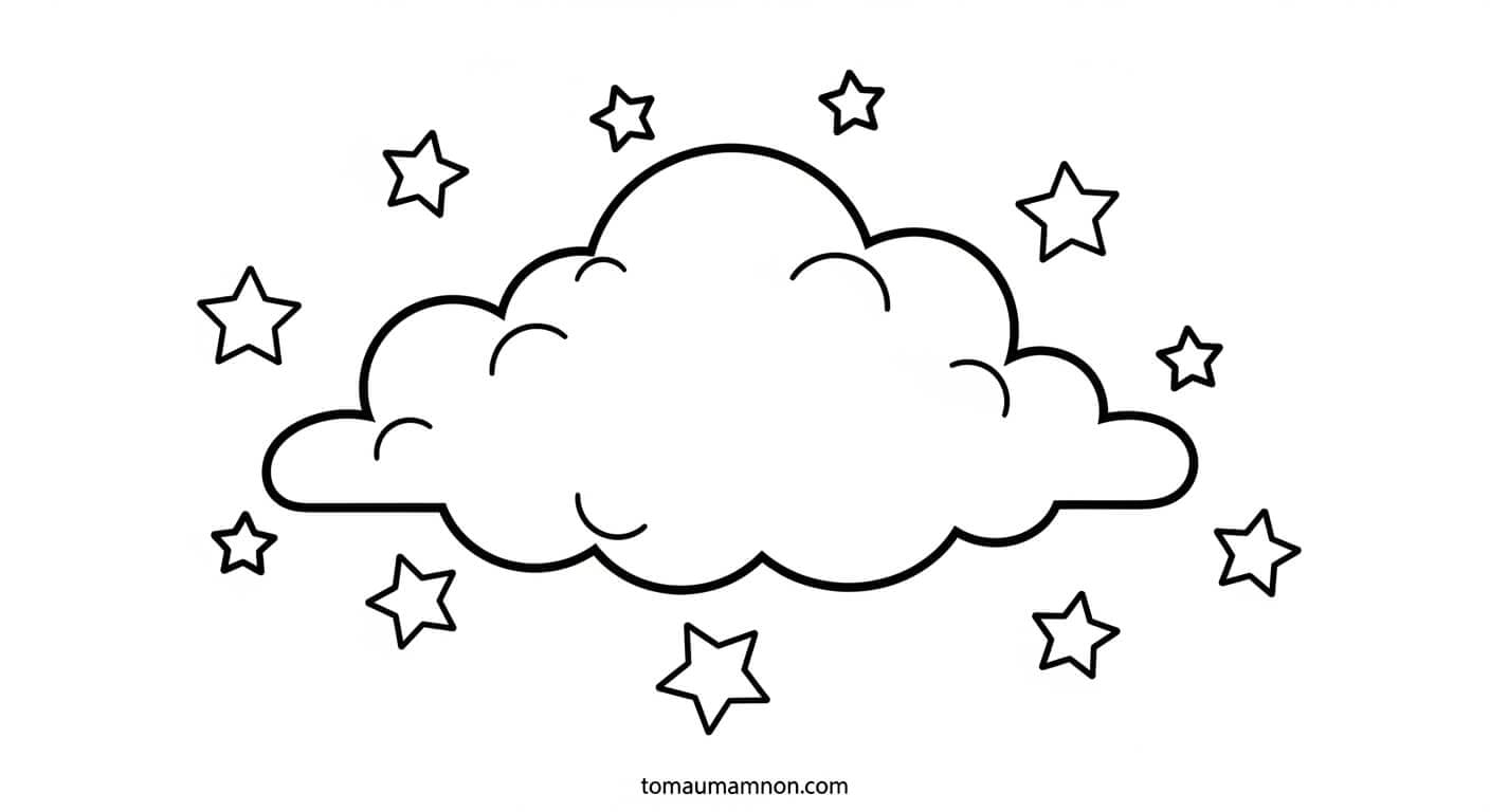 Tô Màu Ngôi Sao Ngôi sao trên nền tối