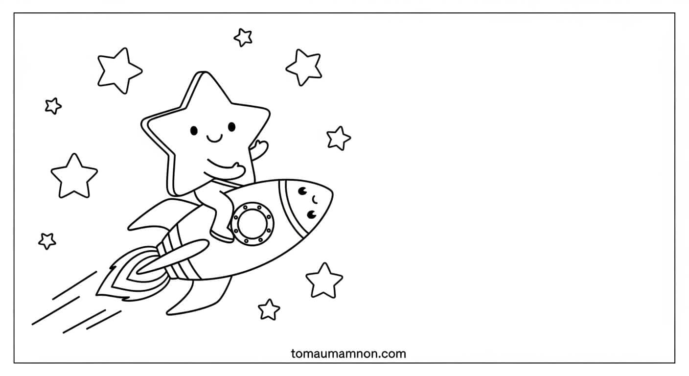 Tô Màu Ngôi Sao Bé tô màu ngôi sao