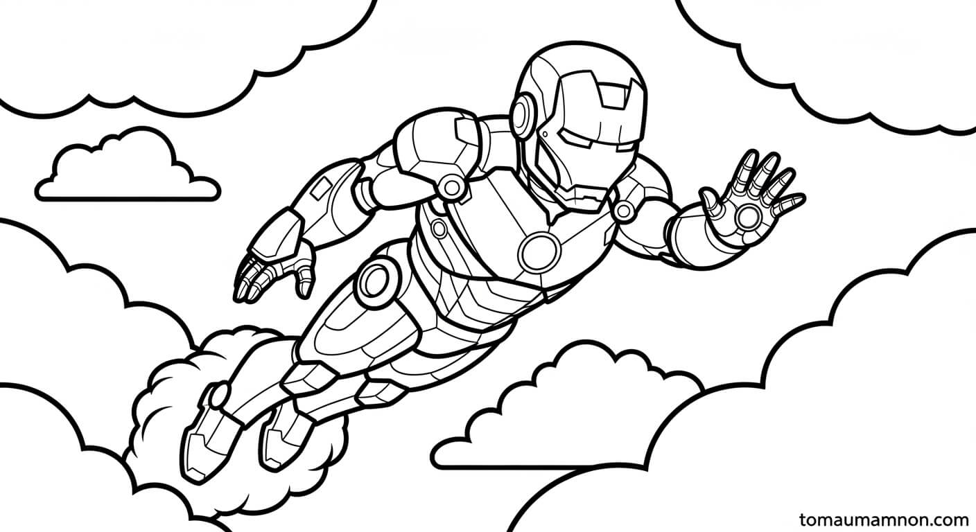 Tô Màu Người Sắt Người Sắt chuẩn bị đánh