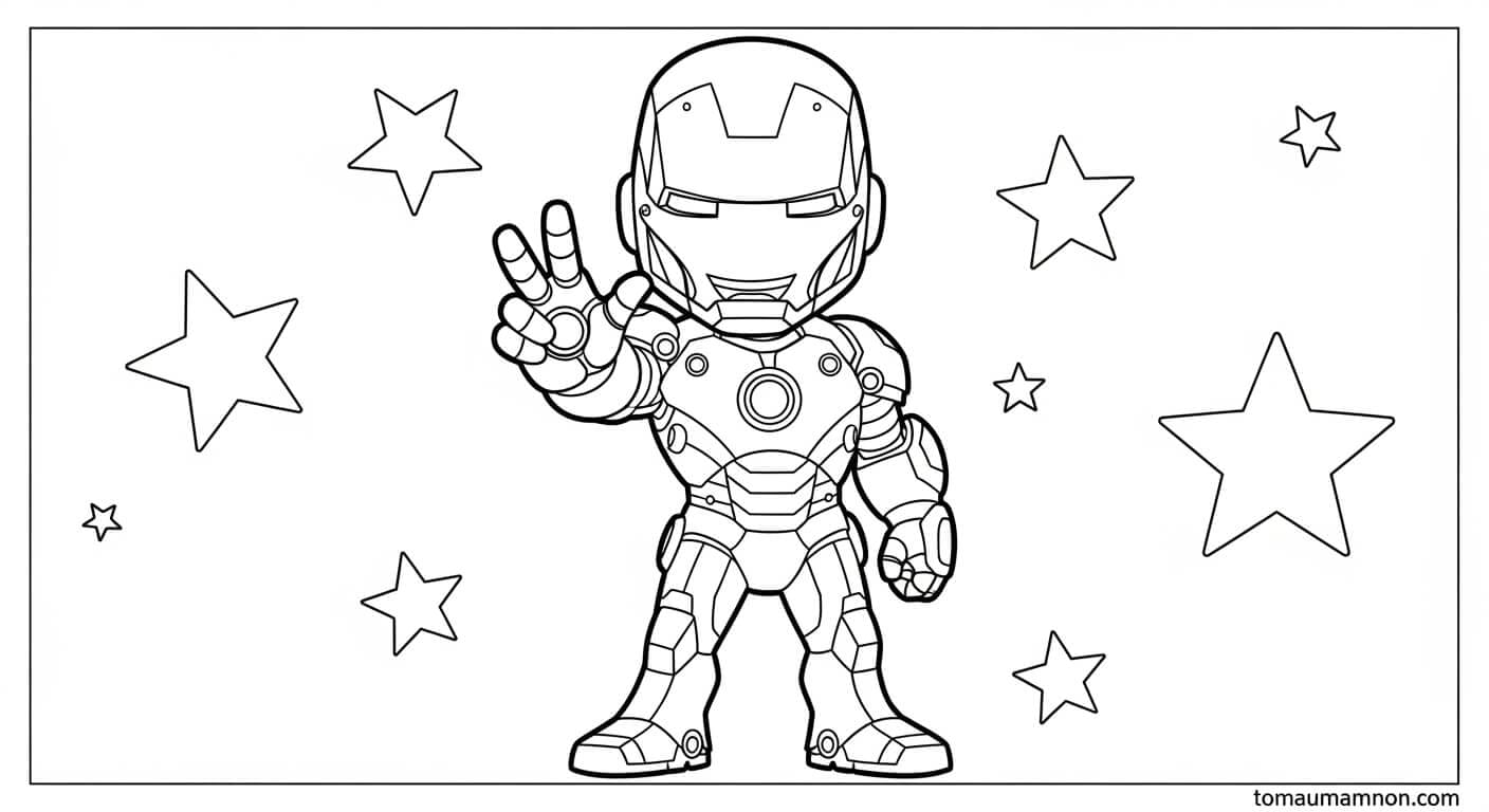 Tô Màu Người Sắt Người Sắt đứng kiêu hãnh