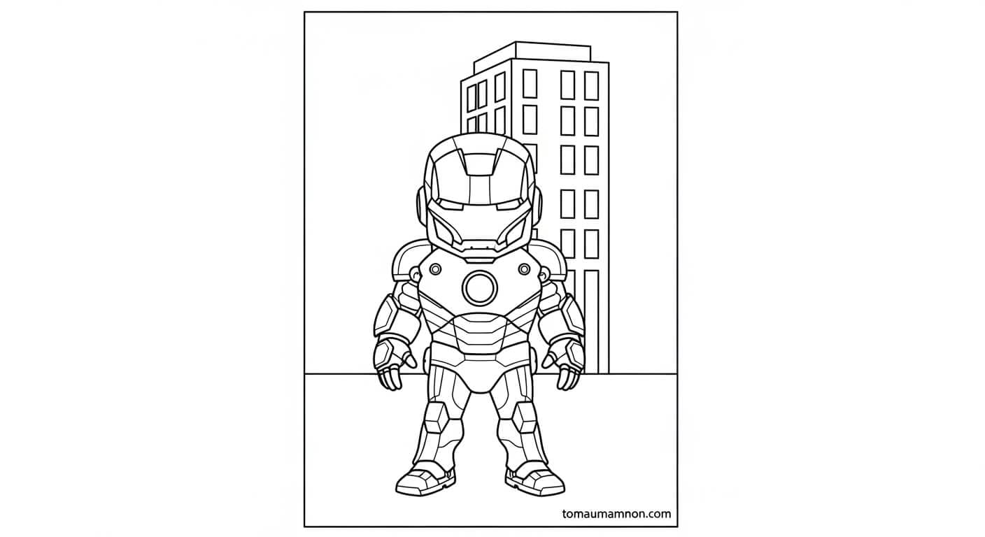 Tô Màu Người Sắt Người Sắt vẫy tay chào