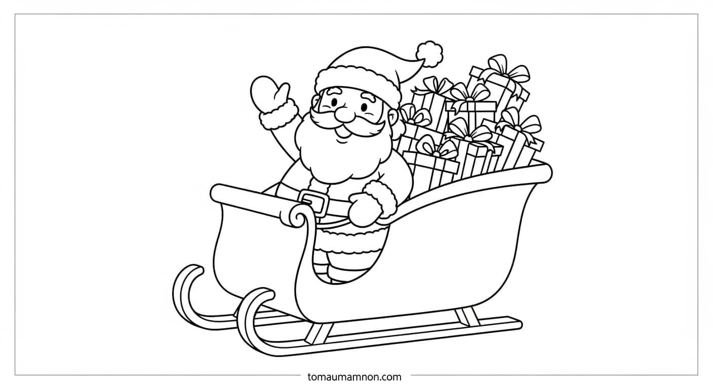 Tô Màu Noel chuông và nơ đỏ