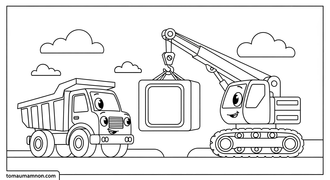 Tô Màu Ô Tô tranh tô màu ô tô tải