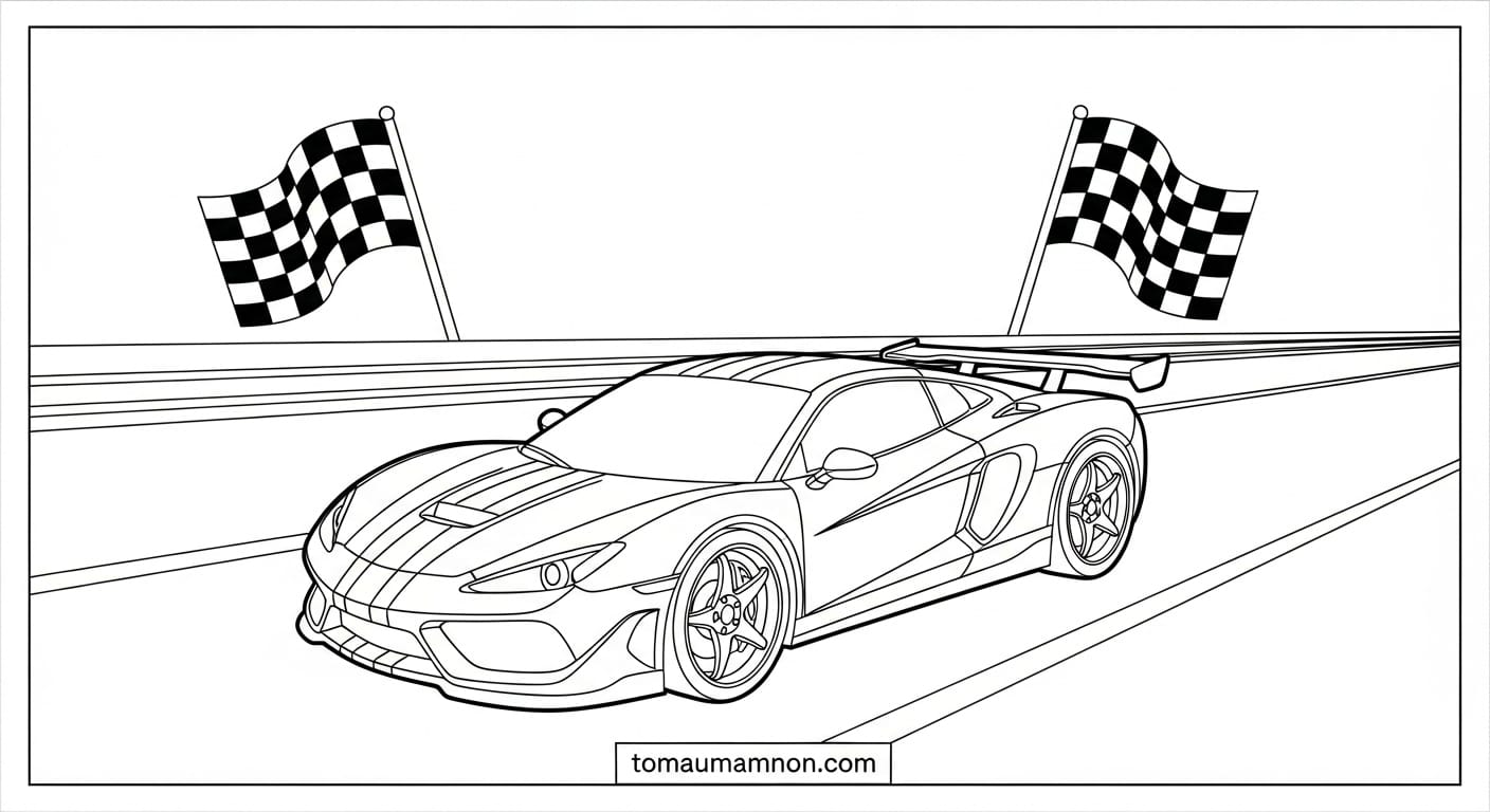 Tô Màu Ô Tô tranh tô xe đua tốc độ