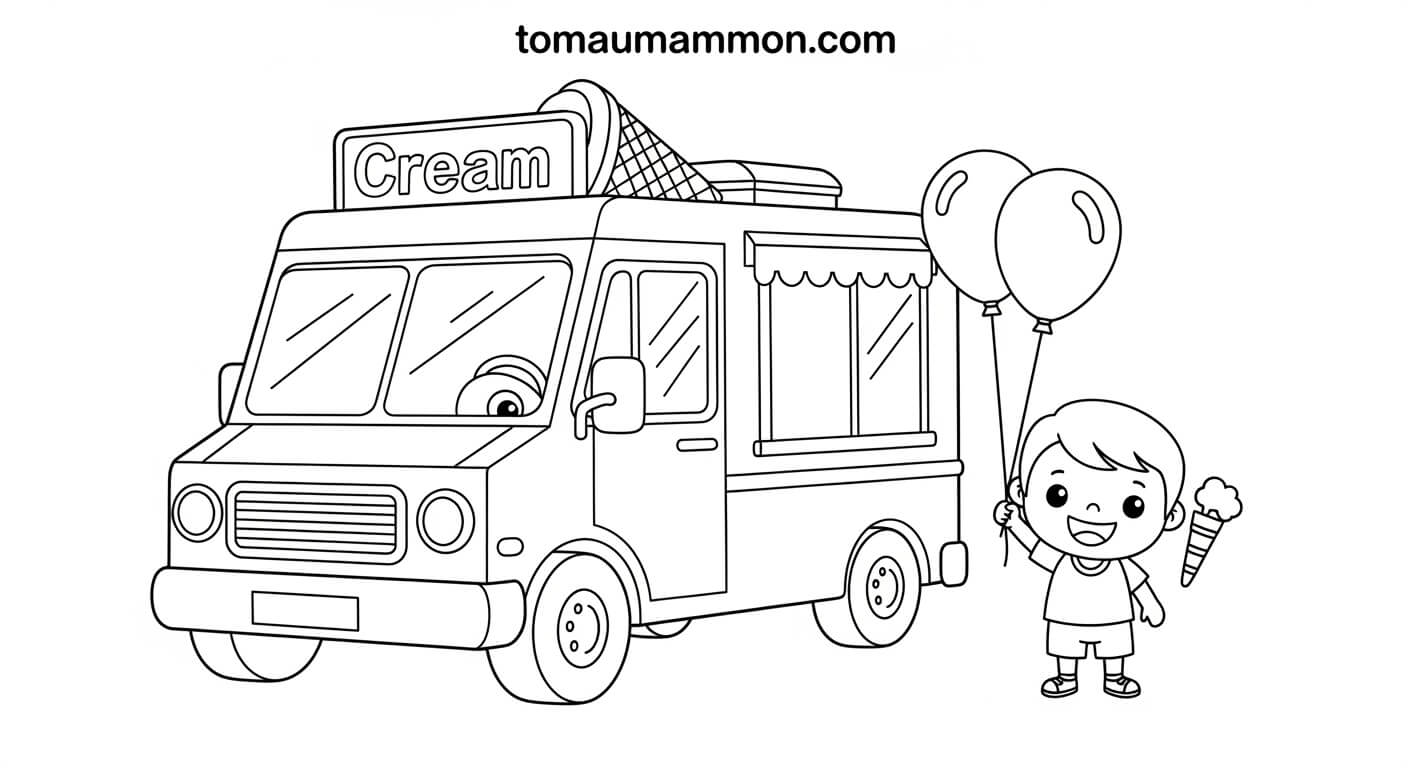 Tô Màu Phương Tiện Giao Thông Tàu hỏa chạy trên ray