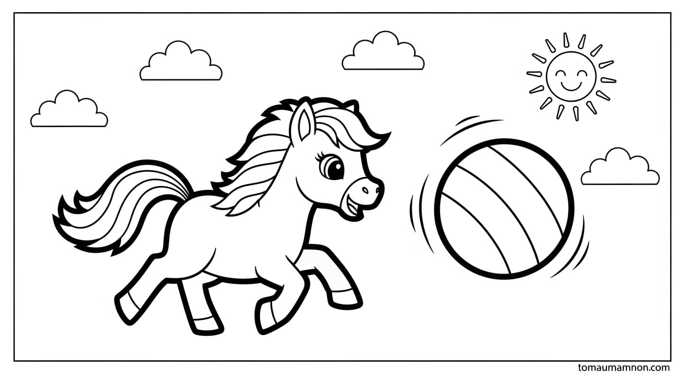 Tô Màu Pony Chú ngựa pony nhảy múa