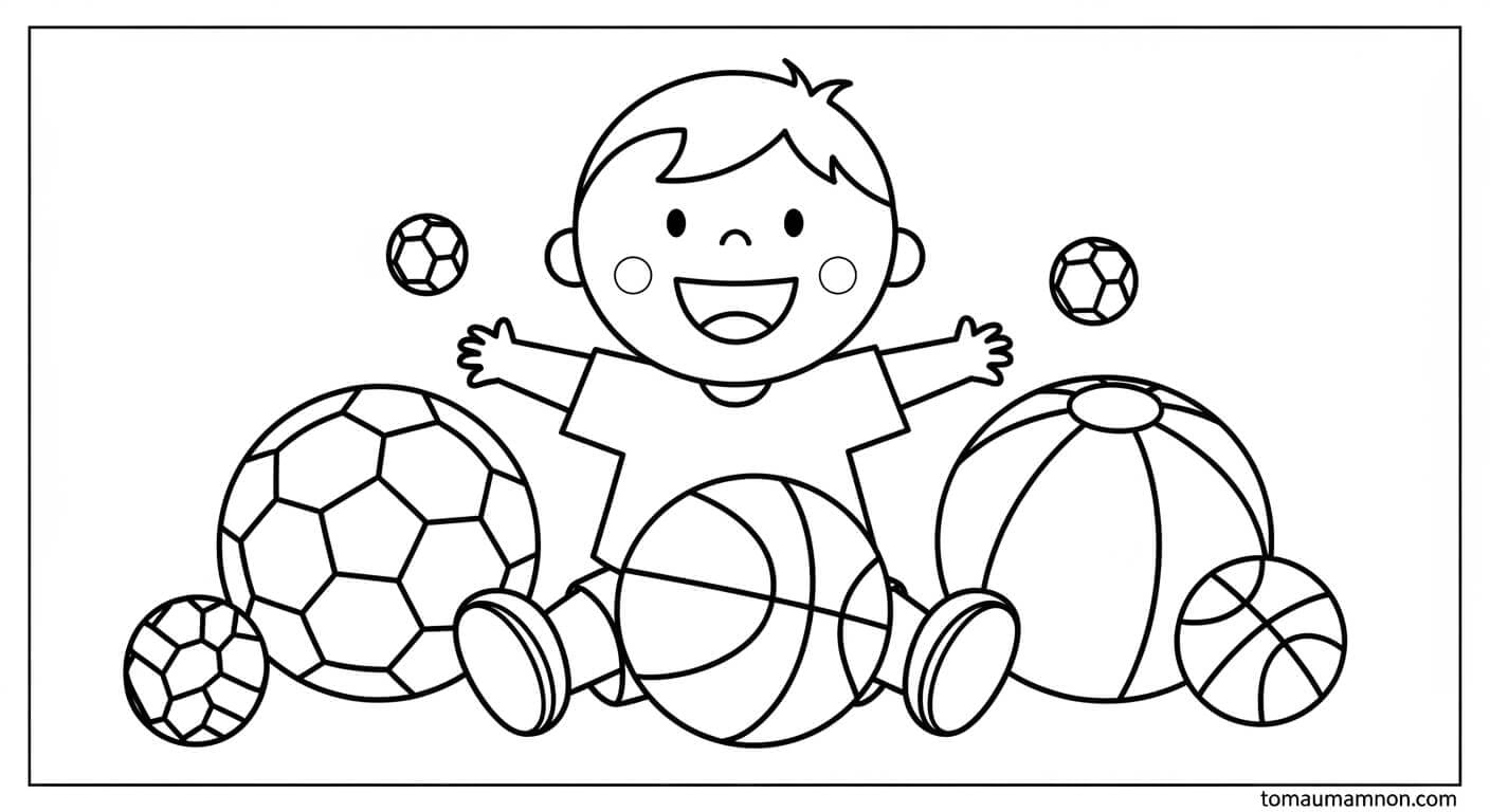 Tô Màu Quả Bóng tranh tô màu quả bóng 8