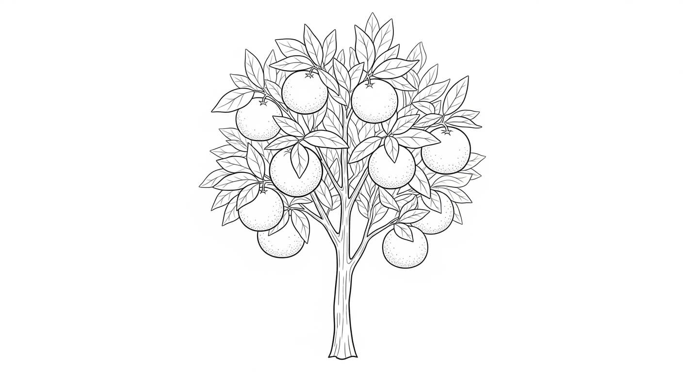 Tô Màu Quả Cam Tranh quả cam 3