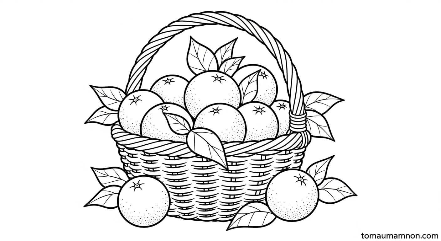 Tô Màu Quả Cam Tranh quả cam 5