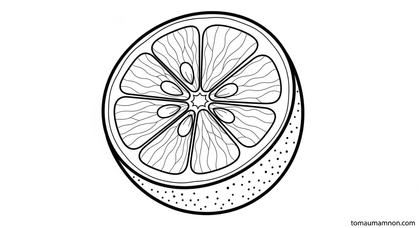 Tô Màu Quả Cam Tranh quả cam 6